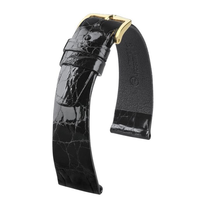 Hirsch Prestige Croco musta