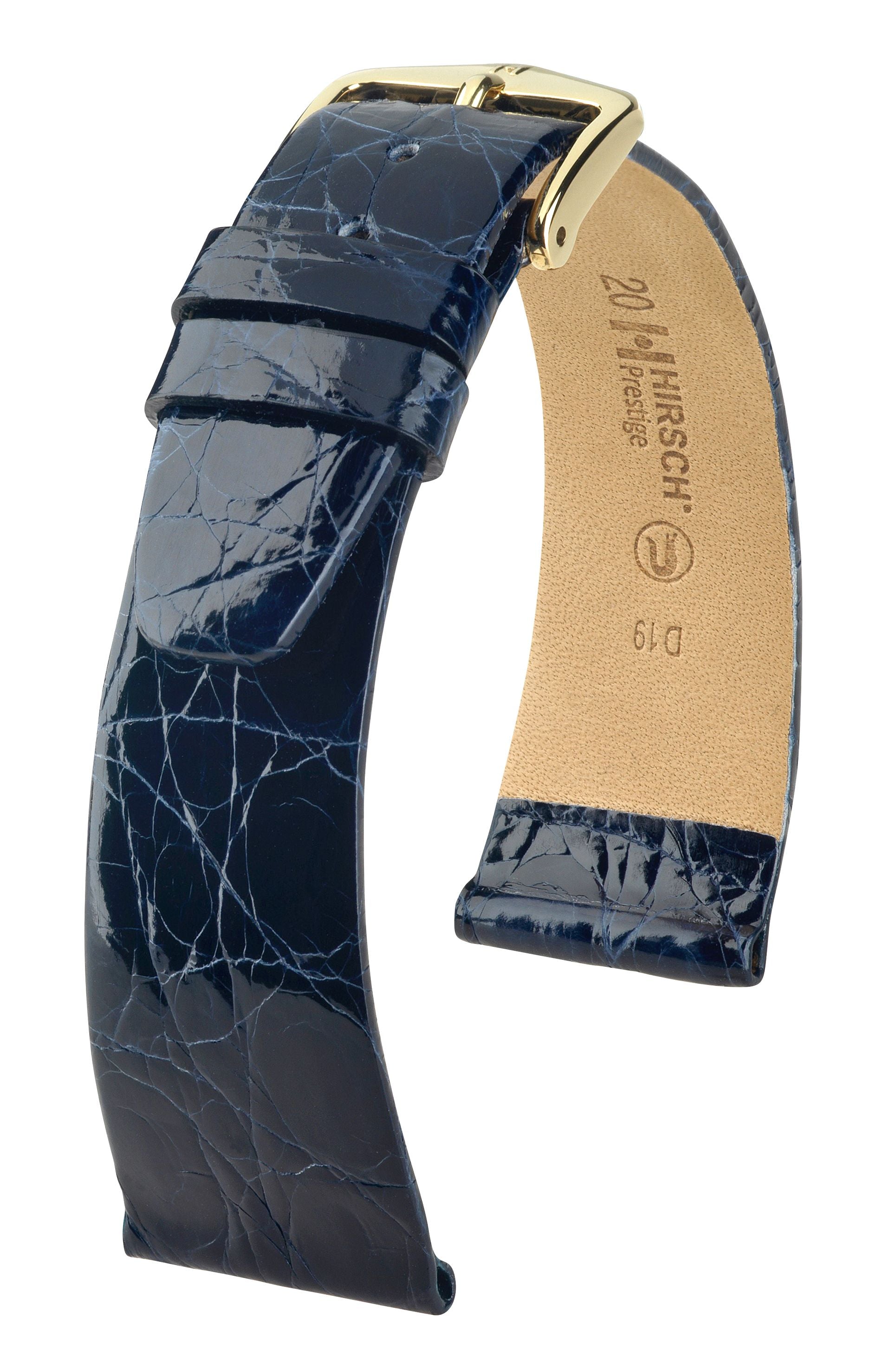 Hirsch Prestige Croco tumman sininen