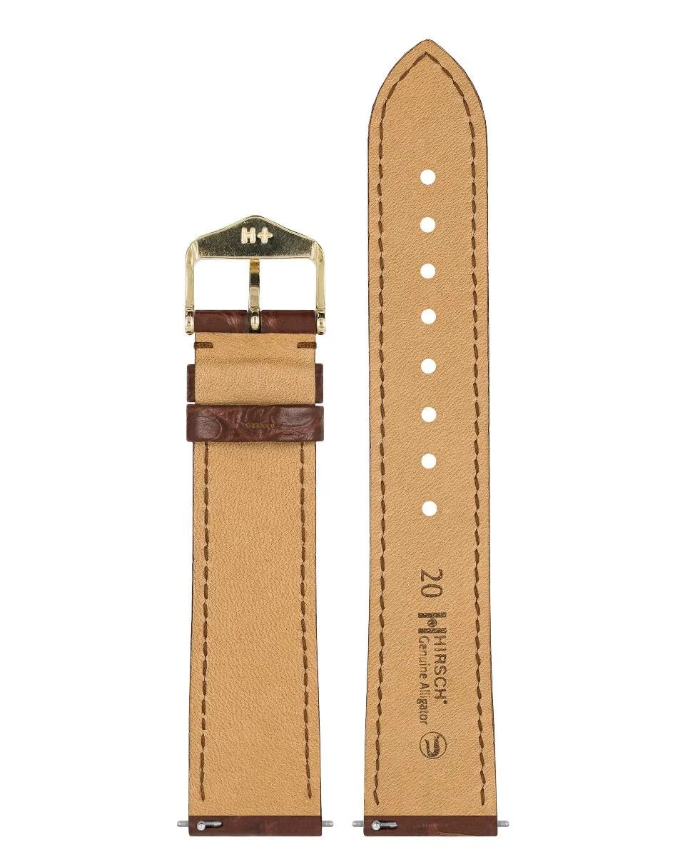 Hirsch Genuine Alligator ruskea