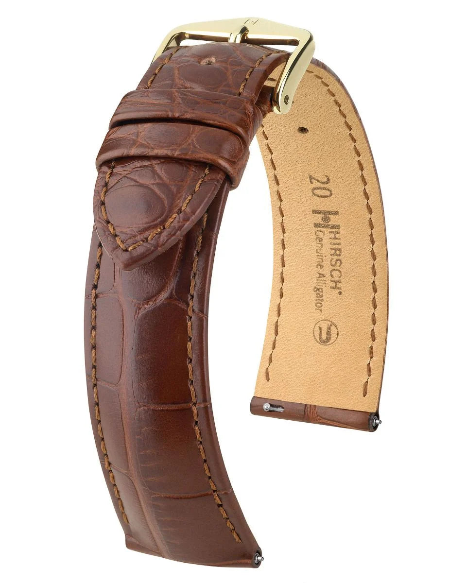 Hirsch Genuine Alligator ruskea