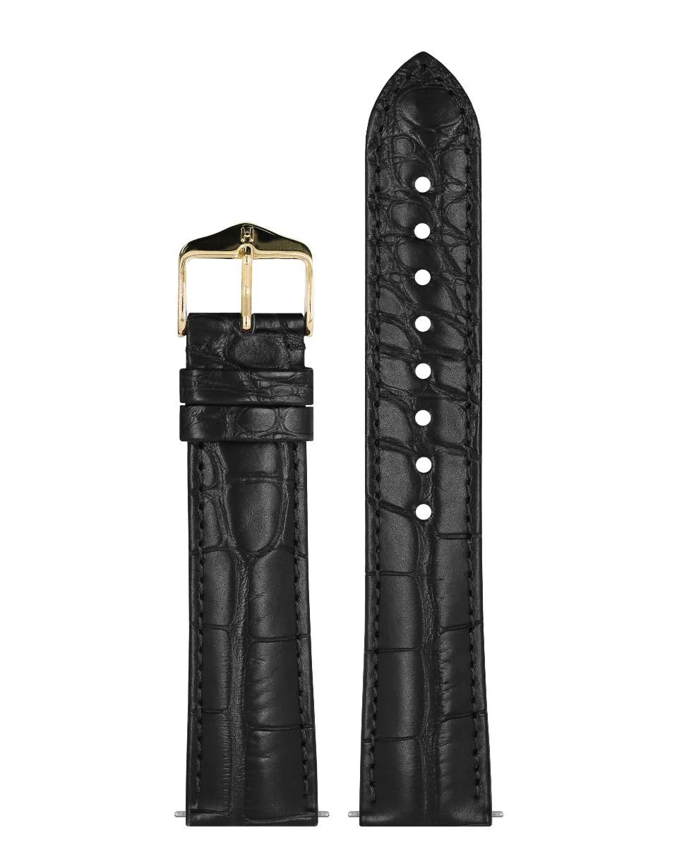 Hirsch Genuine Alligator musta
