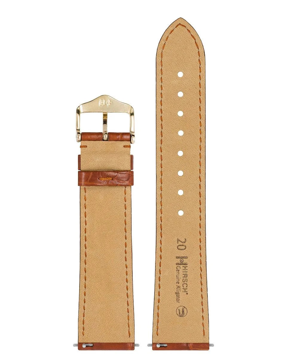 Hirsch Genuine Alligator kullanruskea