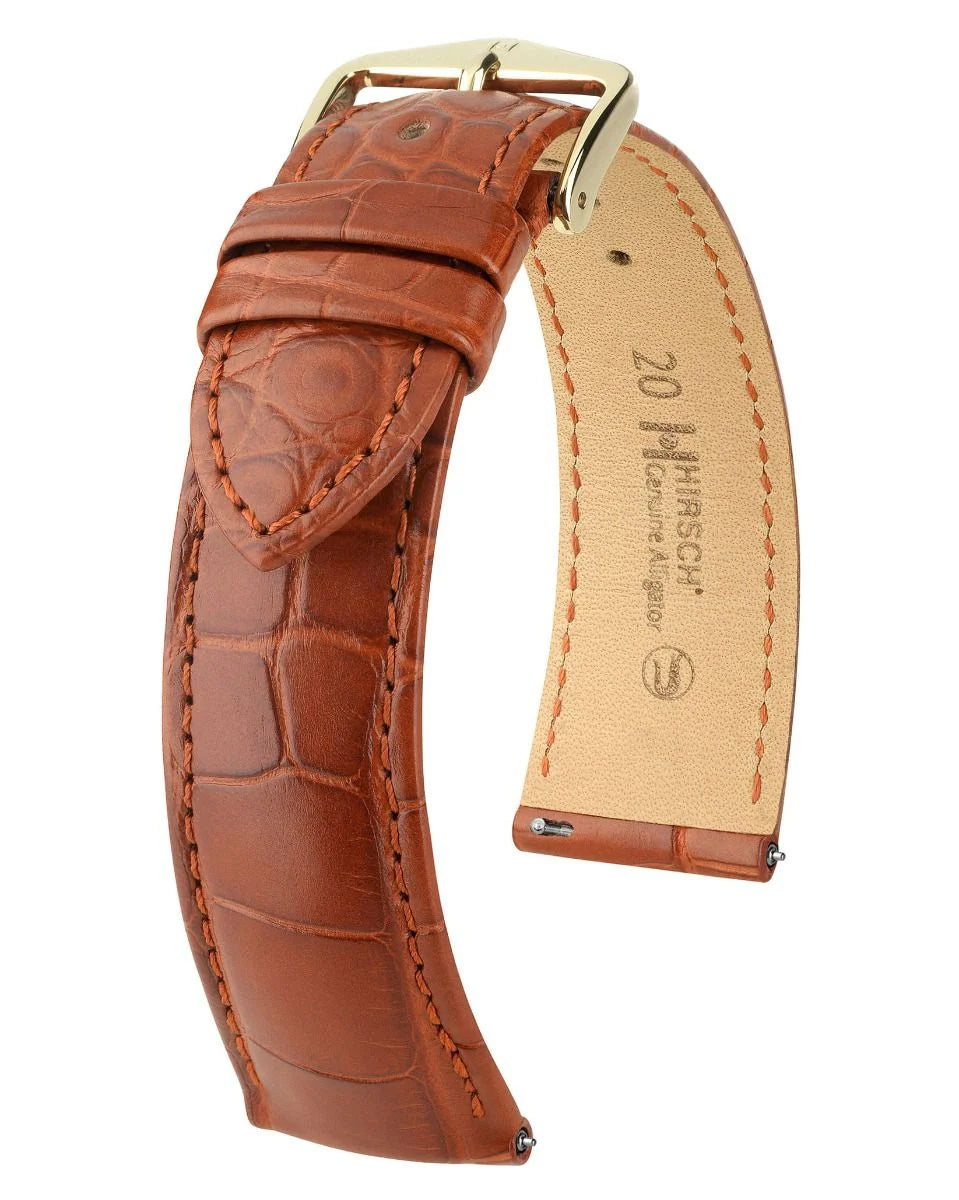 Hirsch Genuine Alligator kullanruskea