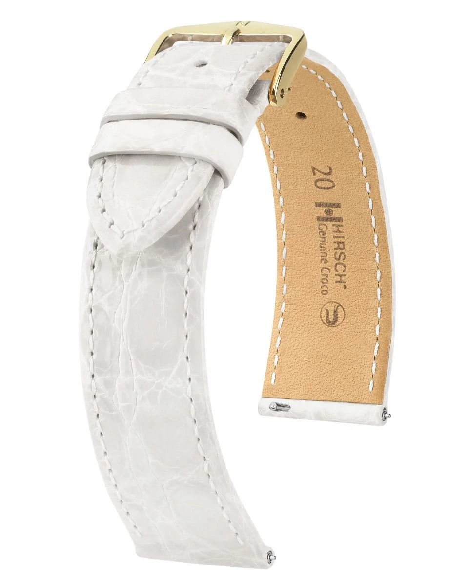 Hirsch Genuine Croco valkoinen