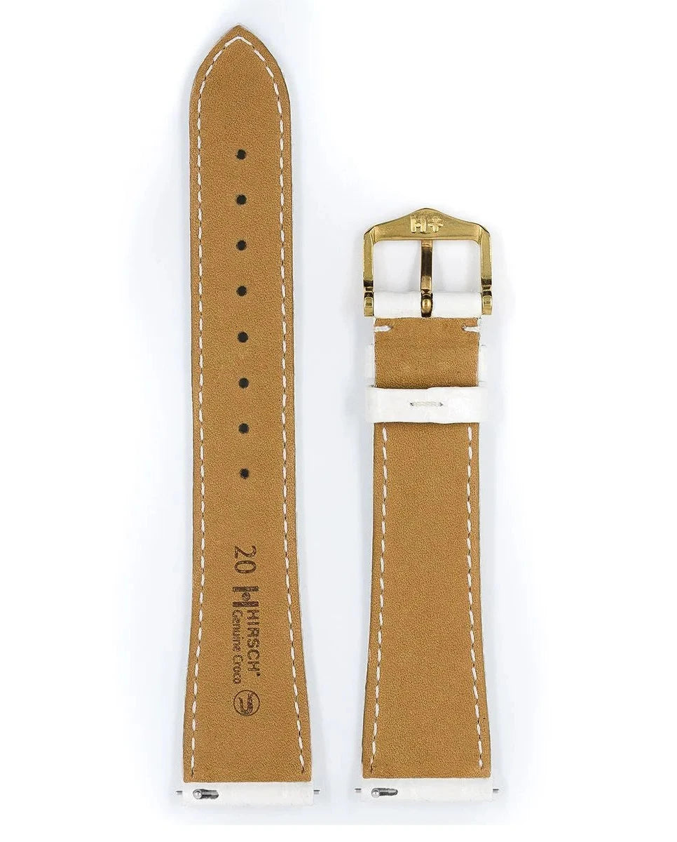 Hirsch Genuine Croco valkoinen