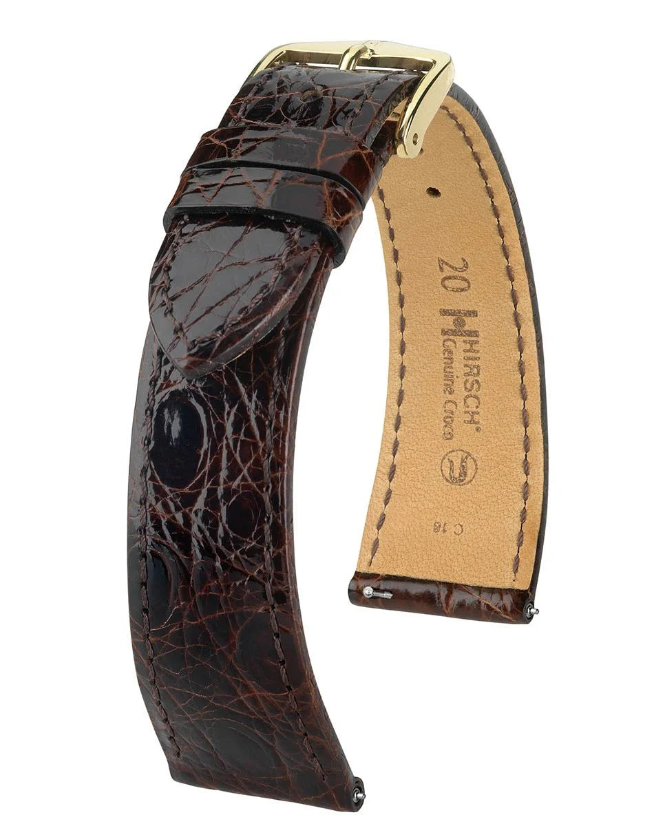 Hirsch Genuine Croco Classic ruskea