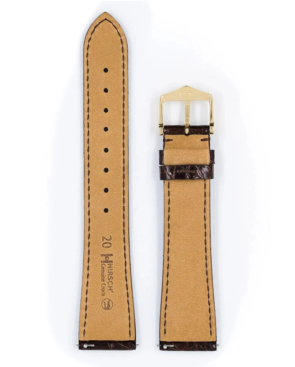 Hirsch Genuine Croco Classic ruskea