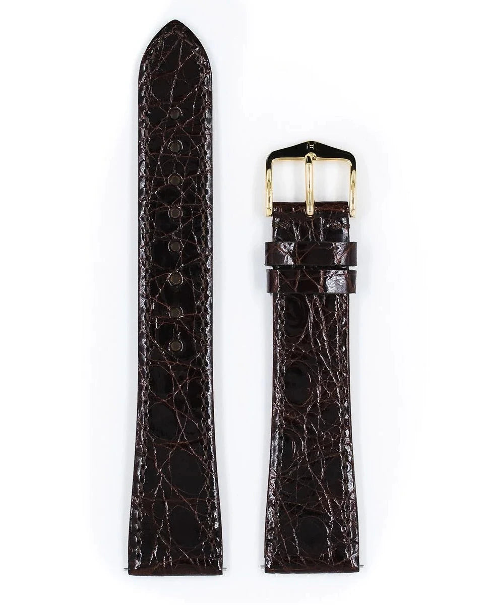 Hirsch Genuine Croco Classic ruskea