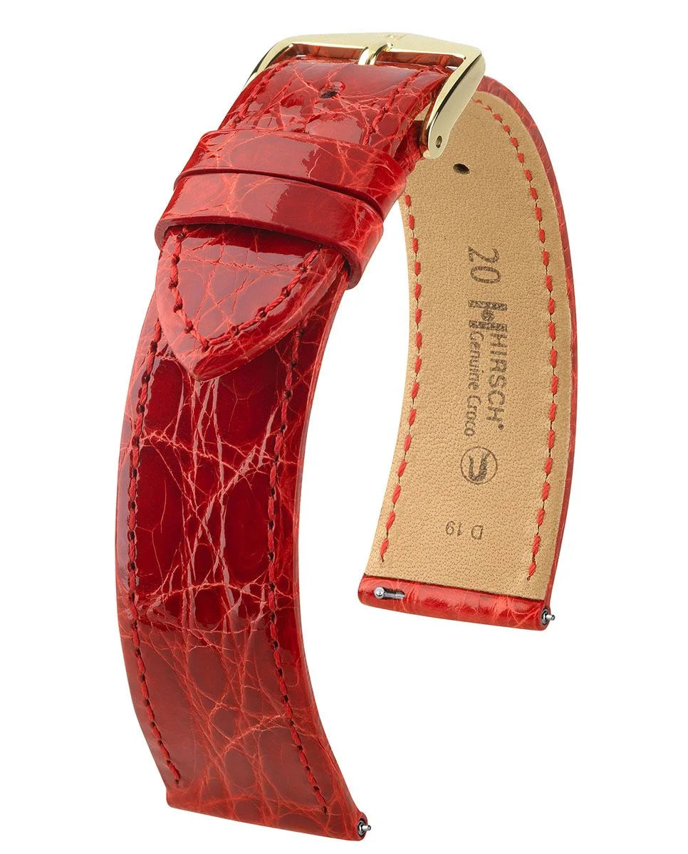Hirsch Genuine Croco punainen