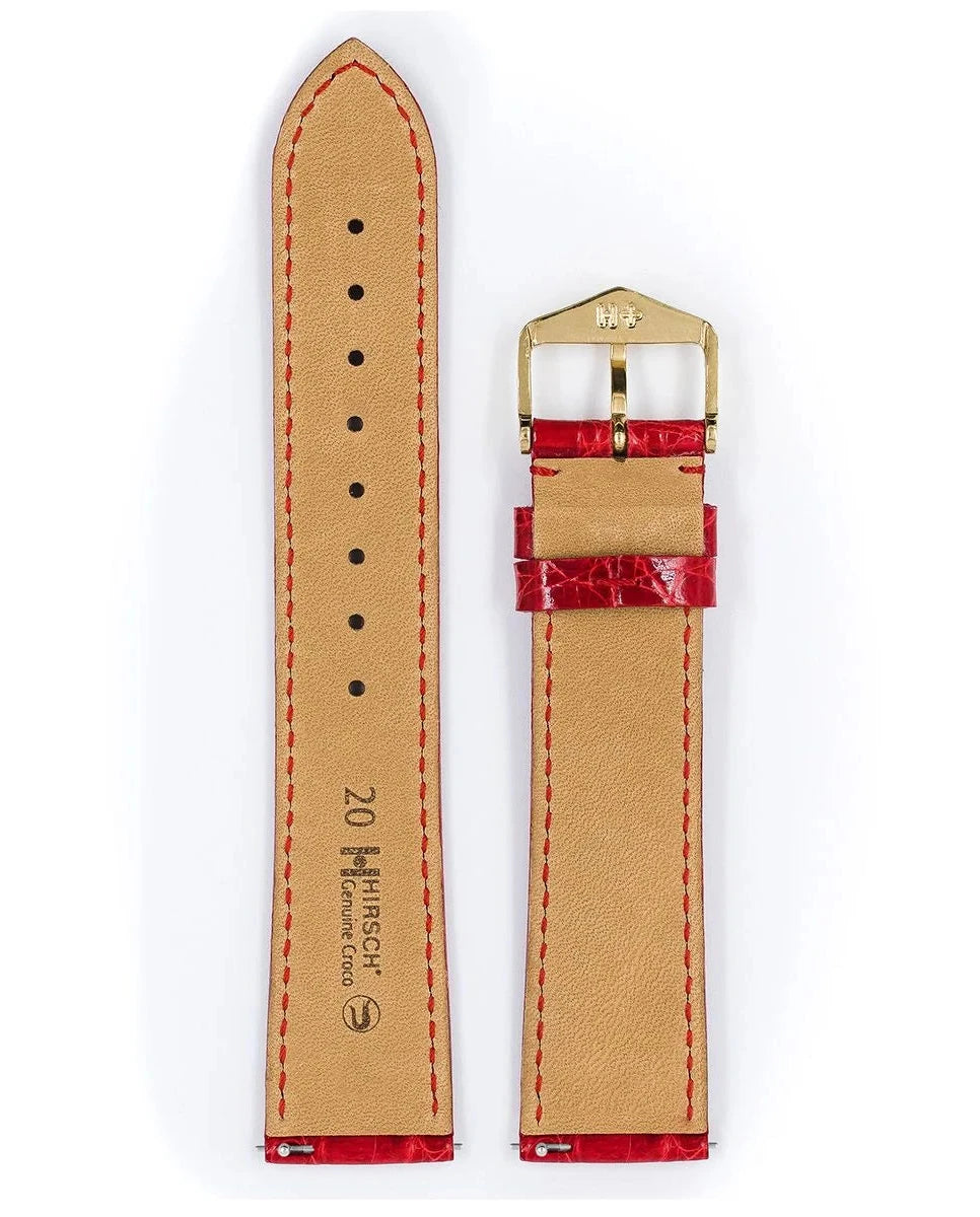 Hirsch Genuine Croco punainen