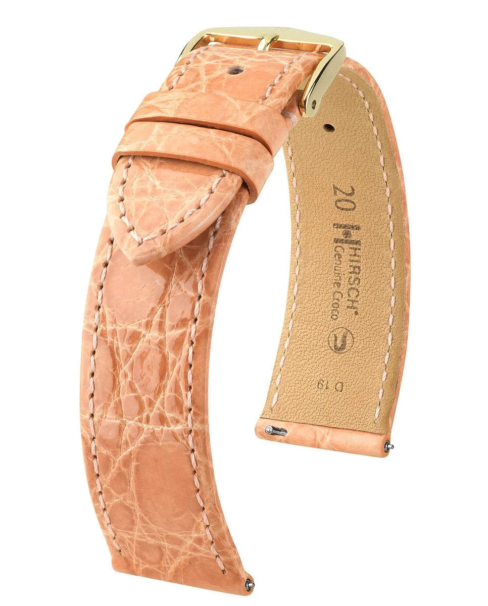 Hirsch Genuine Croco vaalea roosa