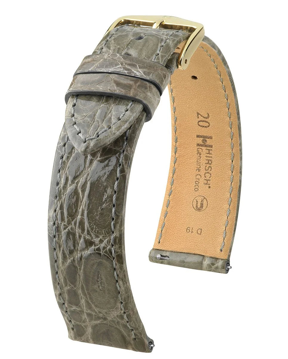 Hirsch Genuine Croco harmaa