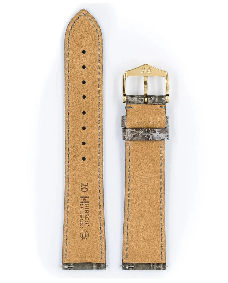 Hirsch Genuine Croco harmaa