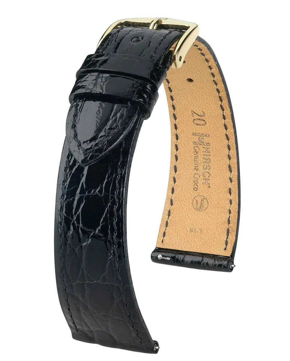 Hirsch Genuine Croco classic musta
