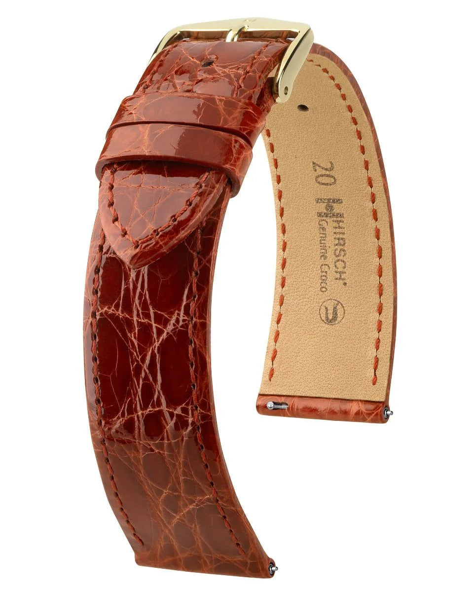 Hirsch Genuine Croco classic kullanruskea