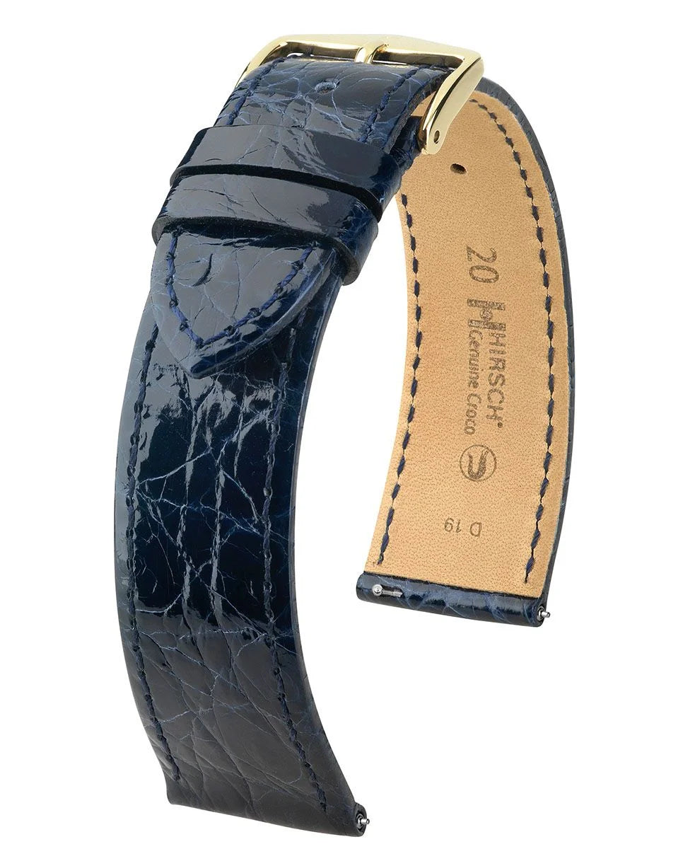Hirsch Genuine Croco tumman sininen