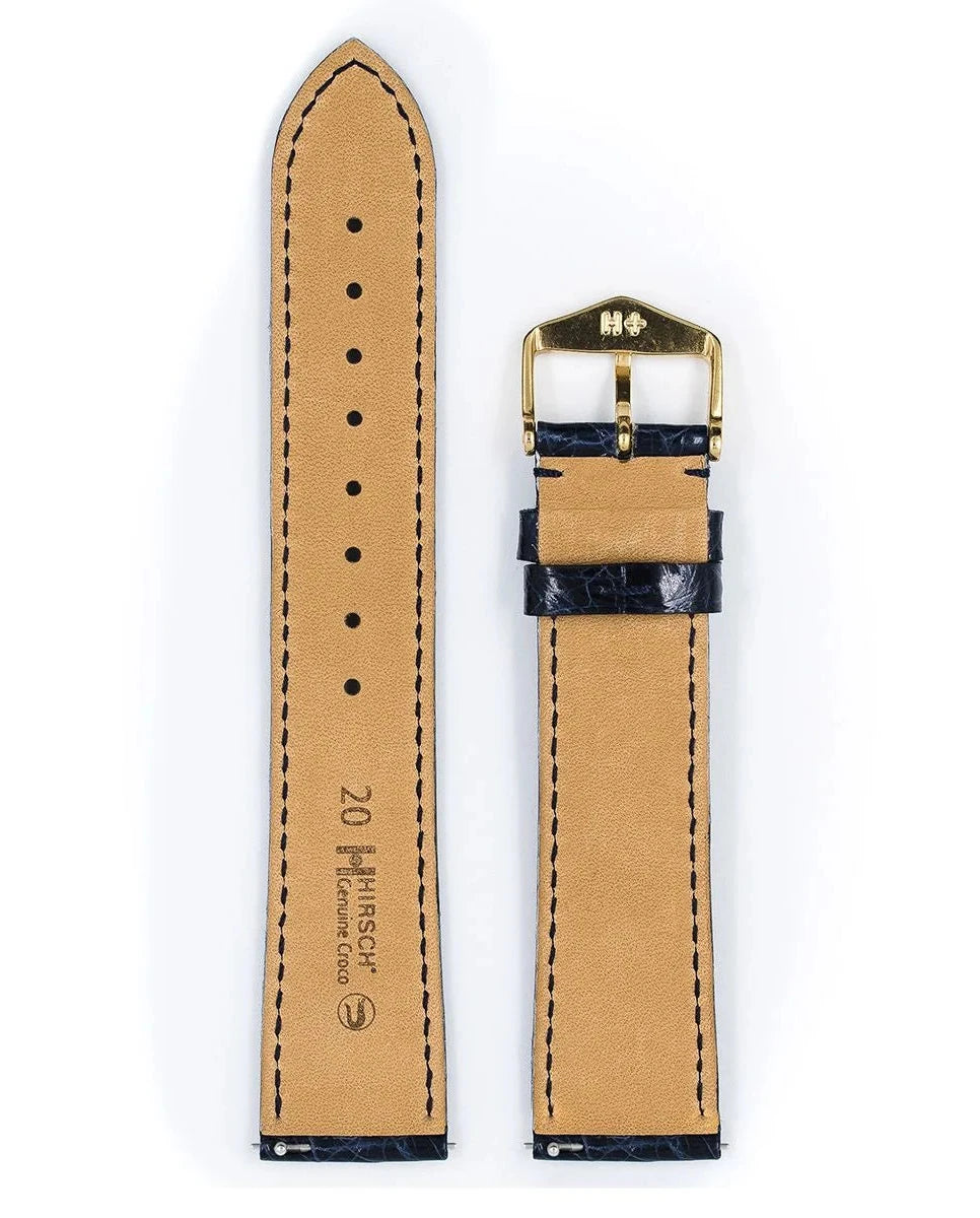 Hirsch Genuine Croco tumman sininen