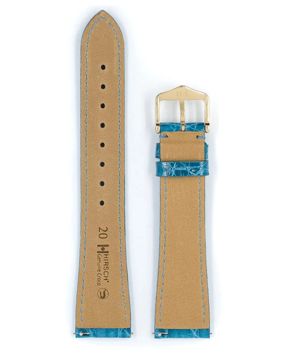 Hirsch Genuine Croco turkoosi