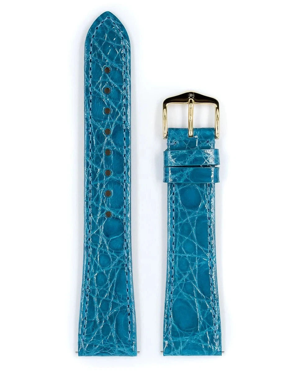 Hirsch Genuine Croco turkoosi