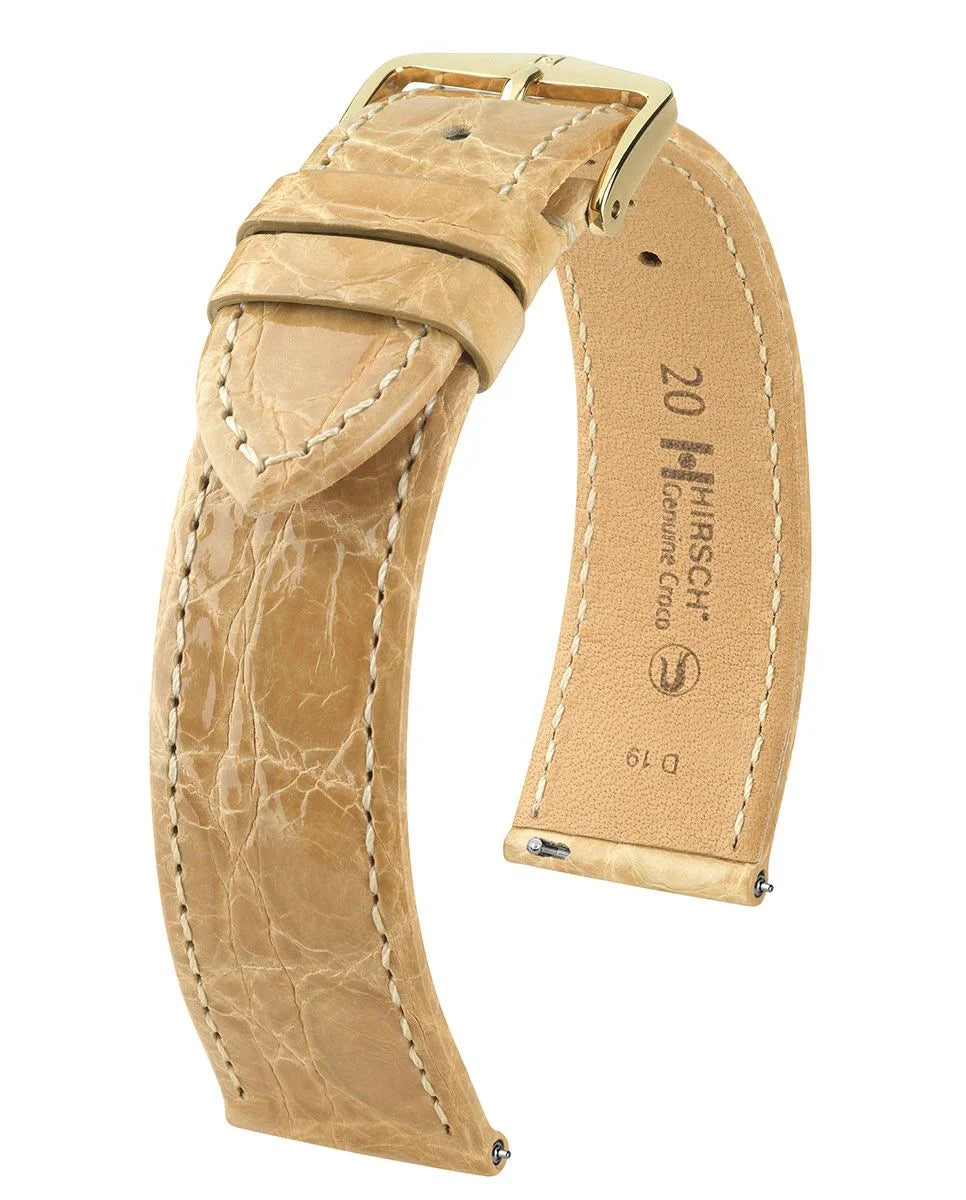 Hirsch Genuine Croco beige