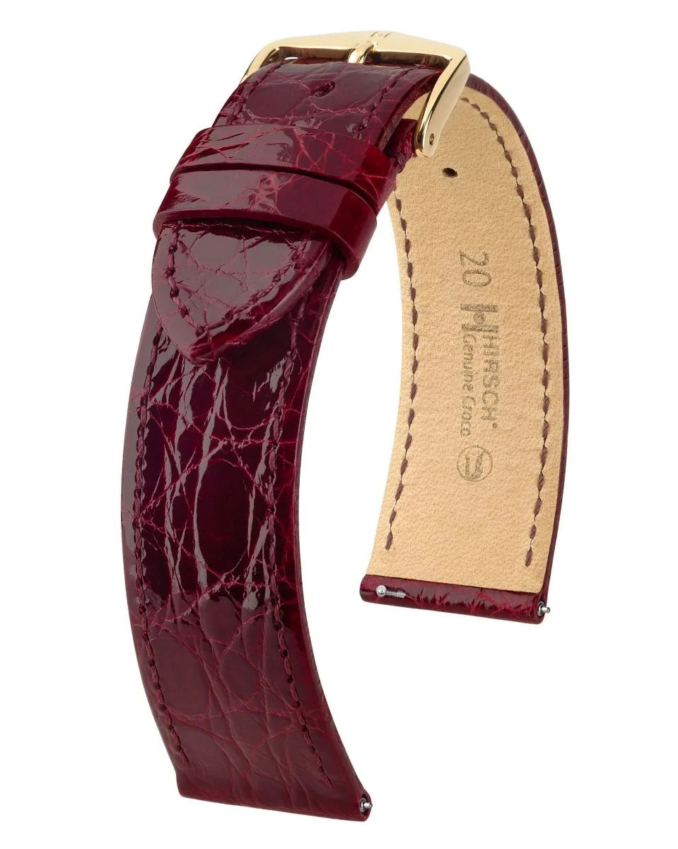 Hirsch Genuine Croco burgundy