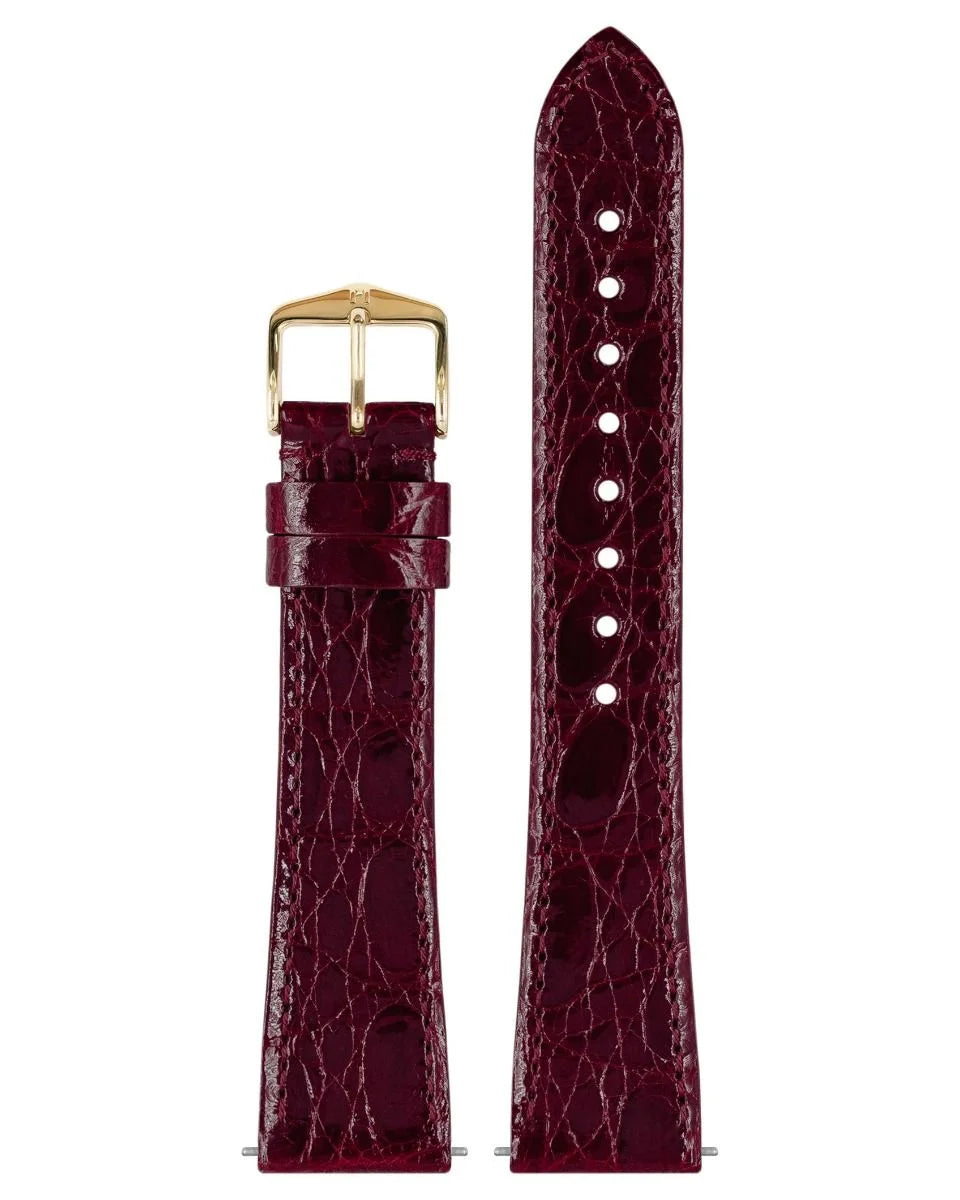 Hirsch Genuine Croco burgundy
