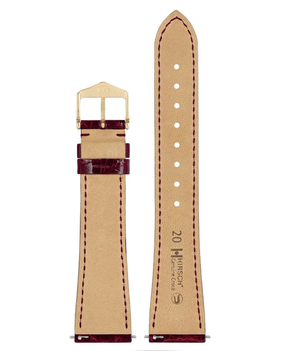 Hirsch Genuine Croco burgundy