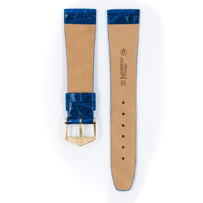 Hirsch Prestige Croco kirkas sininen