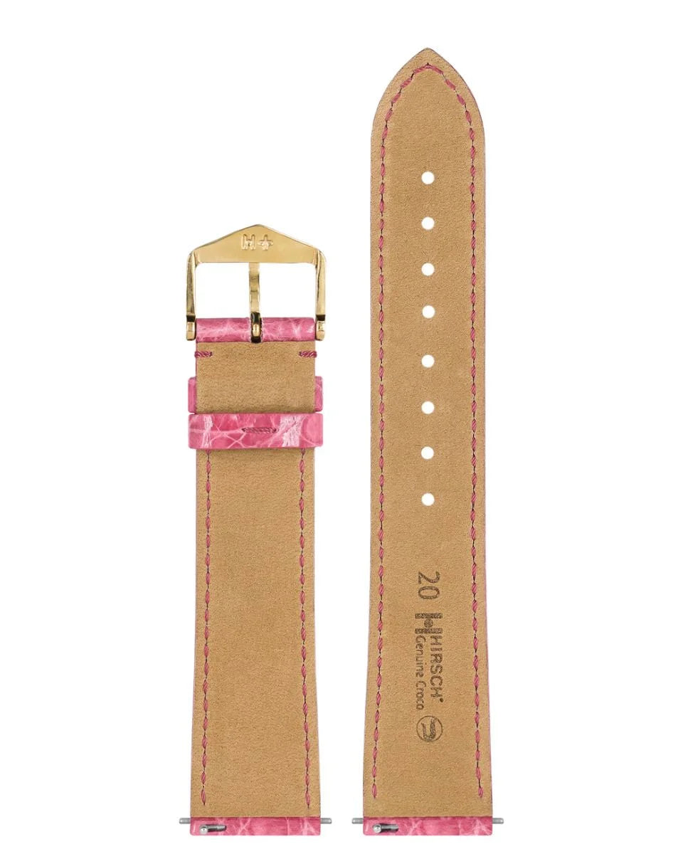 Hirsch Genuine Croco pinkki